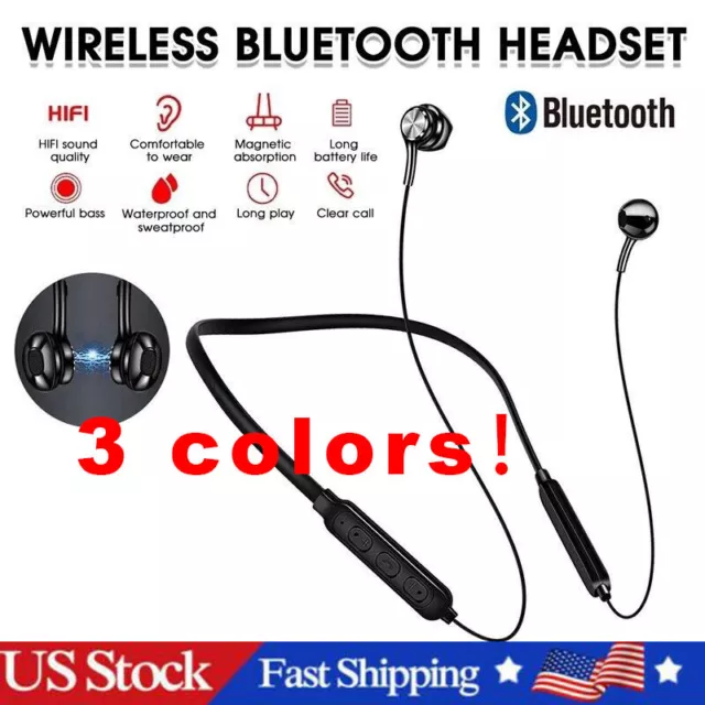 Waterproof Bluetooth 5.0 Earbuds Stereo Sport Wireless Headphones in Ear Headset