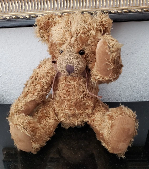 VINTAGE RUSS BERRIE Jubilee Plush Brown Teddy Bear 15" Jointed $14.00 ...