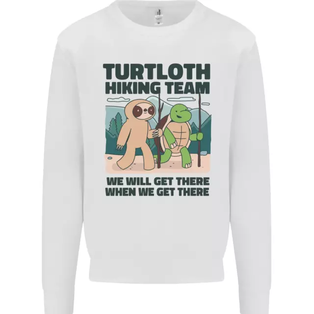 Turtloth Hiking Team Hiking Turtle Sloth Kids Sweatshirt Jumper