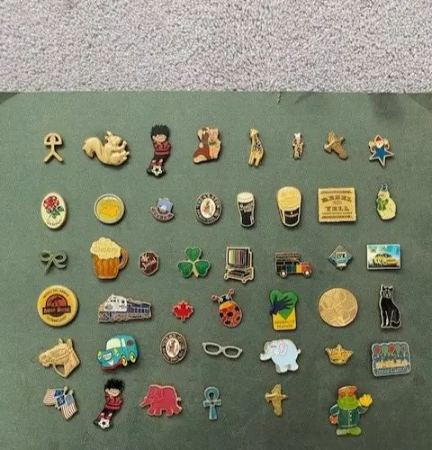 Job Lot of Assorted Vintage and Modern (some rare) Enamel Badges / pins