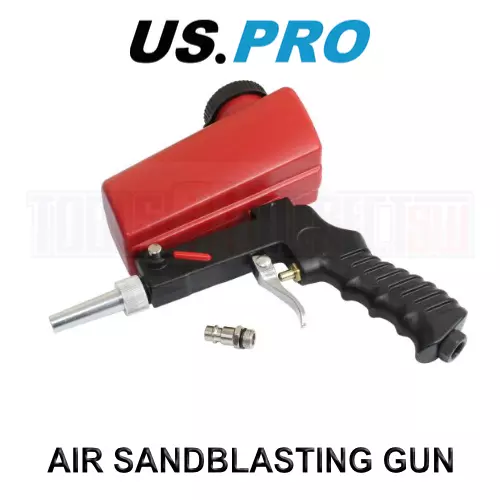 US PRO Tools Abrasive Sandblasting Gun Shot Blast Sanding Air Gun With Tank 8793