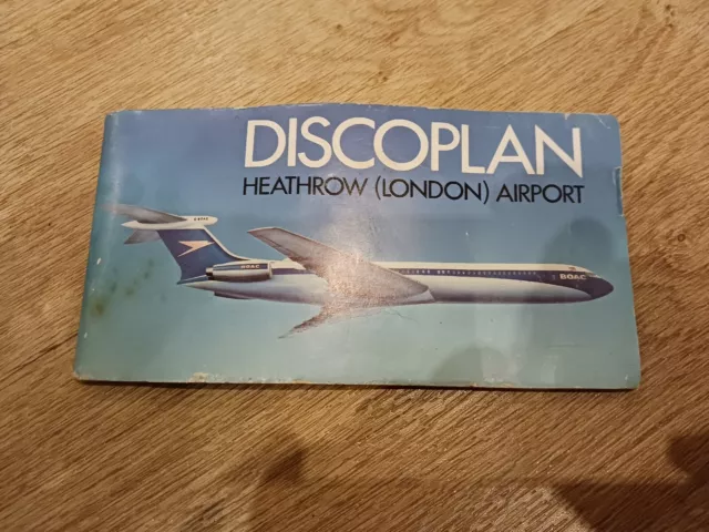 Vintage Heathrow London Airport Map Guide Discoplan