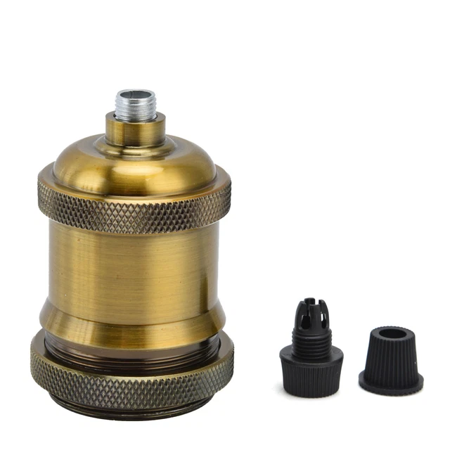 (Bronze Jaune)2 Pièces Prise De Lampe Vintage Rétro Support De Lampe En
