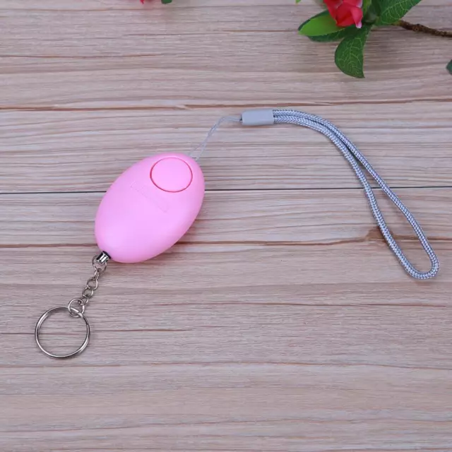 Llavero alarma personal seguridad ataque de pánico en forma de huevo (rosa)