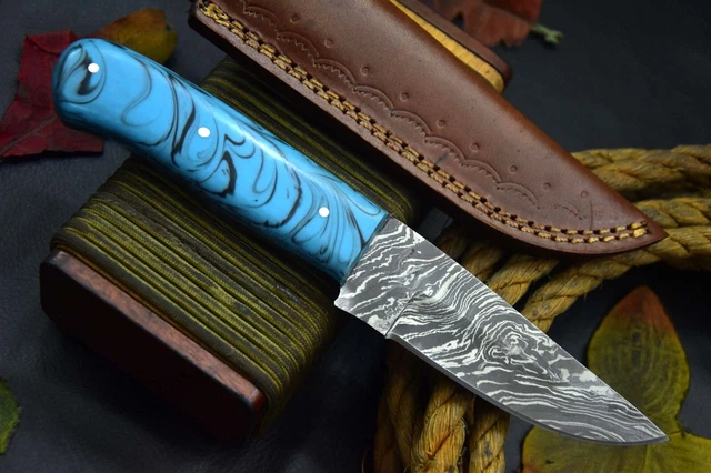Custom 8.4"OAL Hand Forged Damascus Steel Hunting Knife Handmade (Q996-A) 2