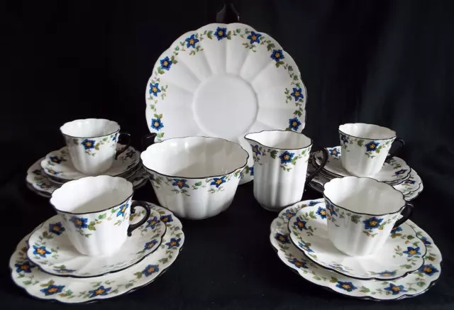 Antique Vintage Tuscan Hand Decorated Floral Part Tea Set