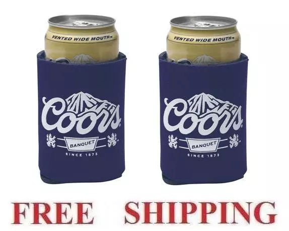 Coors Original Banquet 2 Beer Can Holders Cooler Coozie Coolie Koozie Huggie New