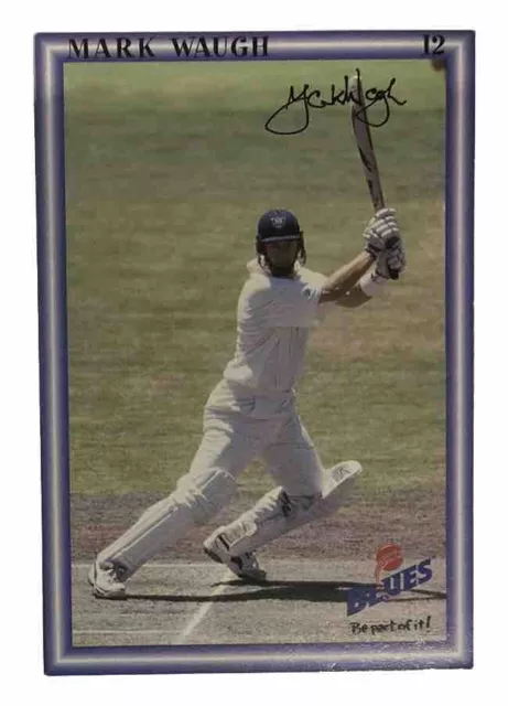 MARK WAUGH …  NSW BLUES… Card No.12 … Facsimile Signature