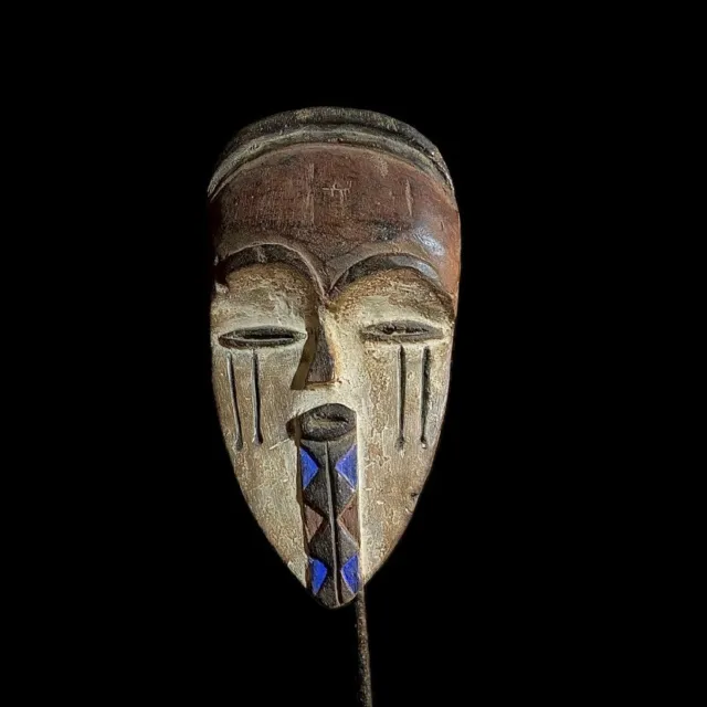 African Mask Lega Passport Mask Congo Wood Ceremonial Wall Hanging-8877
