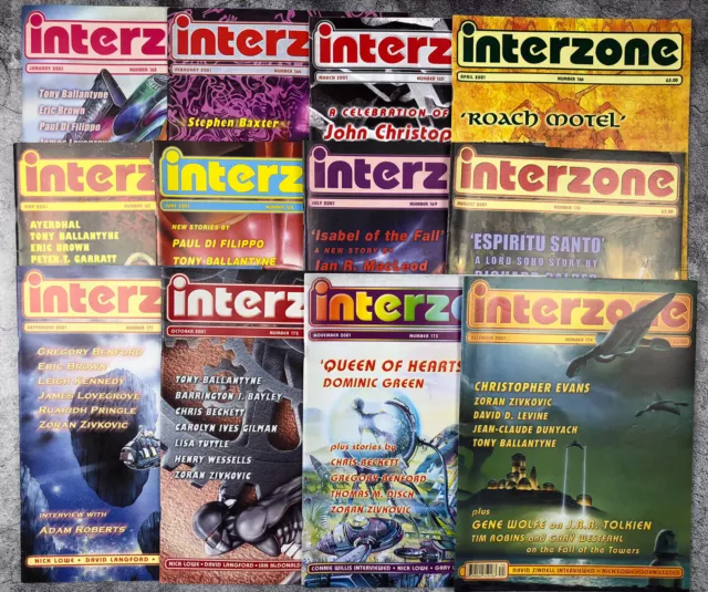 INTERZONE Science Fiction Magazine, 2001 - Individual issues