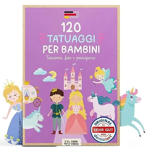 FAMIFIDUS 120 TATUAGGI per bambini di età superiore ai 3 anni I (w2E