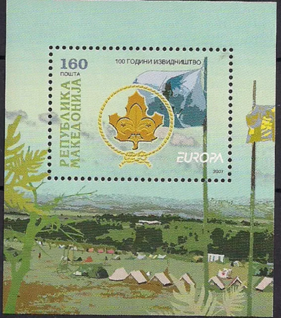 2007 Makedonien  Mi. Bl 17 **MNH Europa : Pfadfinder