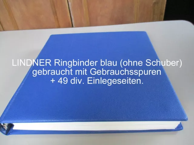 Blauer LINDNER Ringbinder mit interessanten Einlegeseiten gebraucht