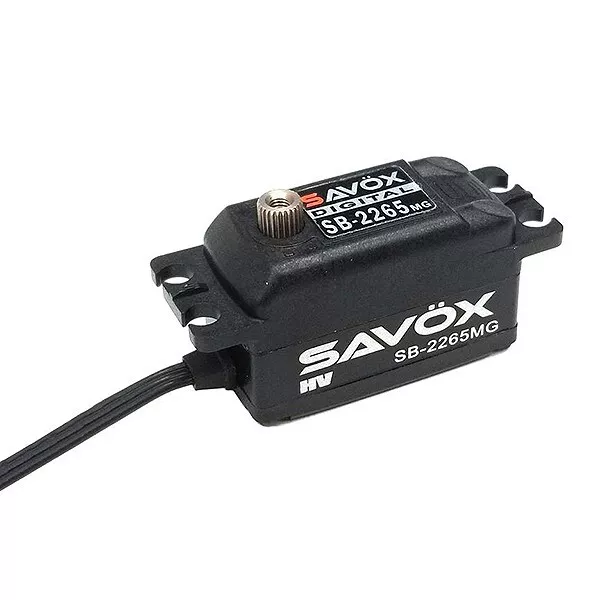 Savox SB-2265MG Low Profile Brushless HV 12Kg/0.08s@7.4V - Black Edition