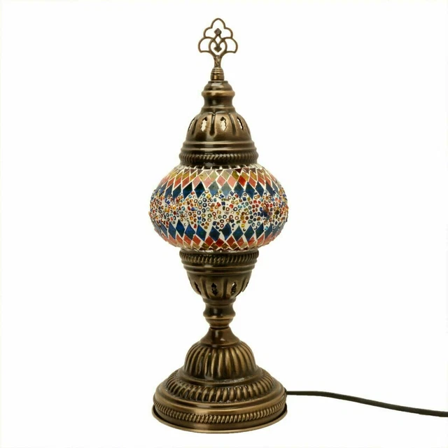 Lampada a mosaico in stile marocchino turco Tavolo da comodino Tiffany Lampada
