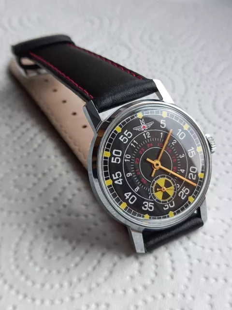 Armbanduhren Pobeda Strahlungstruppen, mechanische sowjetische Uhr, seltene Herr