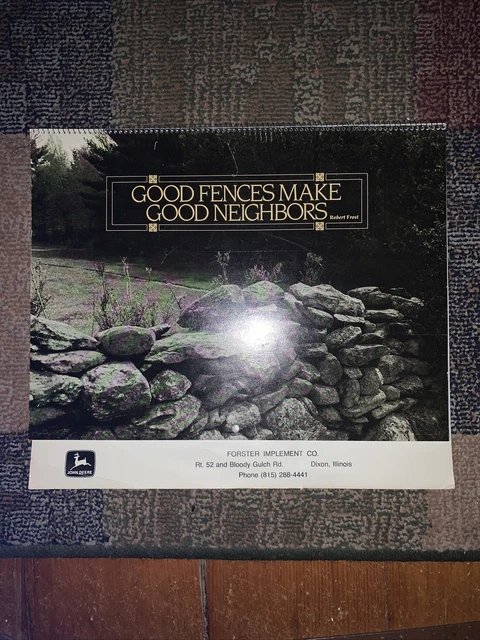 Vintage 1983 John Deere Good Fences Make Good Neighbors Calendar