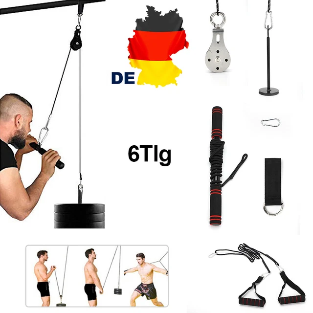 6X Fitnesstrainer Home Set Pulley Arm Bizeps Training Fitness Rückenformung