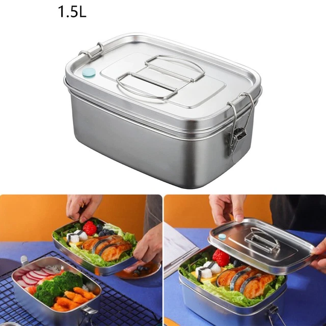 Contenedor Lunch-Box 1100/1500 Ml Almacenamiento A prueba de Fugas Bento Verduras Cocina