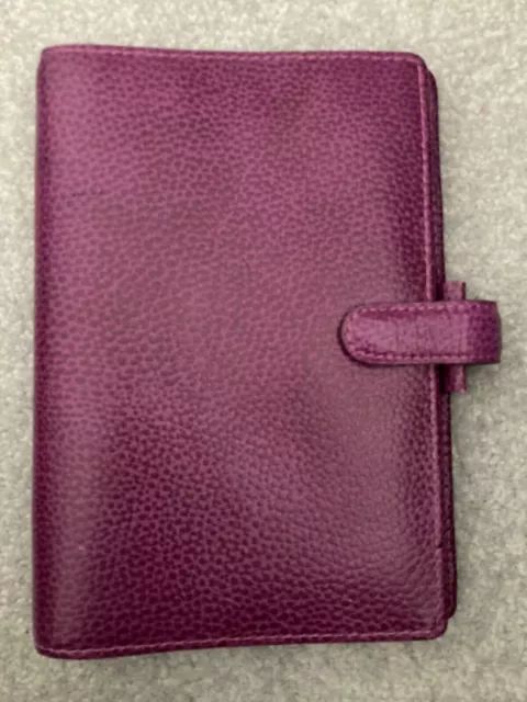 Filofax Finsbury Raspberry Leather Personal size Organiser - Pink/purple