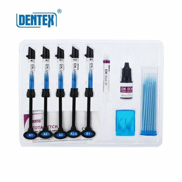 DX.UNIVERSAL DENTAL LIGHT Cure Composite Resin A1B1 Etching Gel