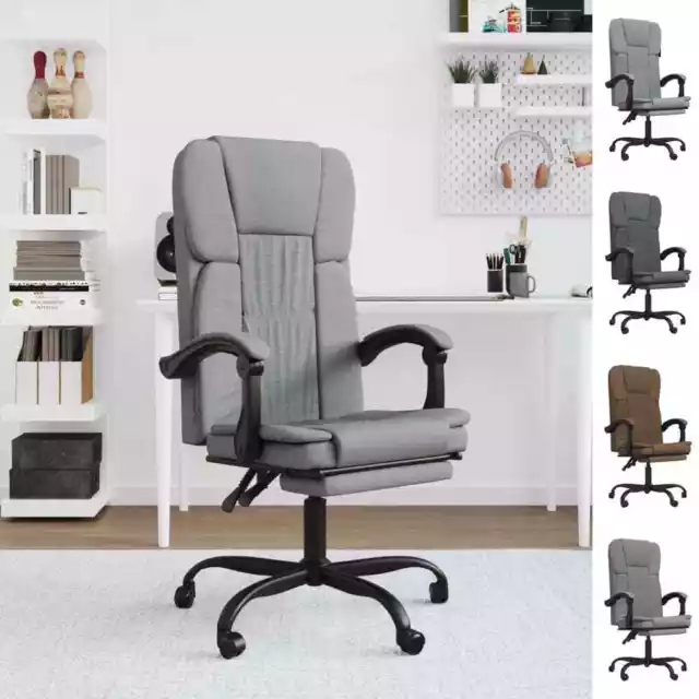 Silla de Oficina Reclinable Sillón Asiento de Escritorio Ordenador Tela vidaXL