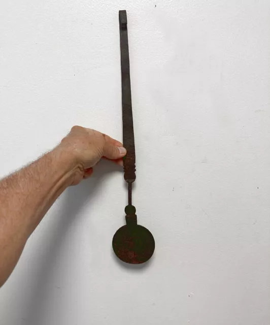 17th to 18th century English or American hand forged iron salamander for hearth