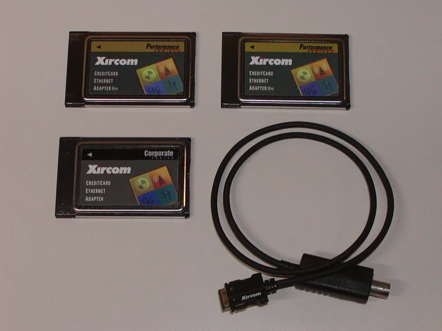 Carte Réseau PCMCIA Ethernet Xircom PS-CE2-10 IIPS - Pour Ordinateurs Portables Anciens