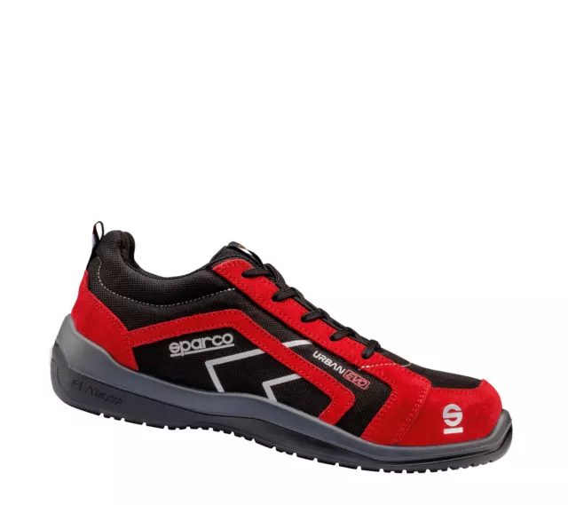 Zapato de seguridad Sparco Urban EVO S3 negro/rojo ligero carreras 7518