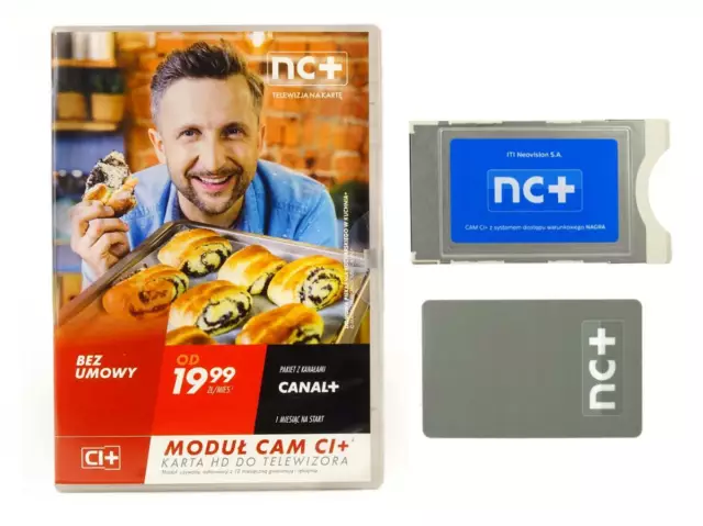 NC+Telewizja na kart Tnk + Start+ CI Modul full pakiet Canal+Polsat SMARTHD tvp1