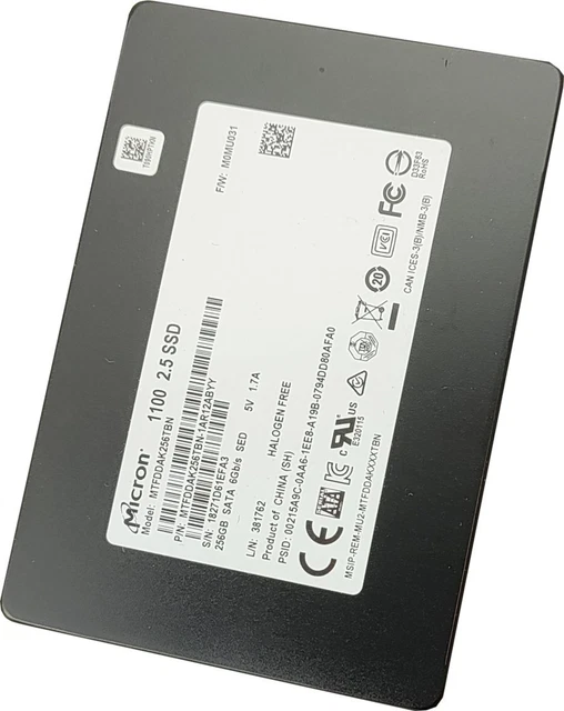 Micron 1100 M.2 2280 256gb Sata 6 Gb/s Solid State Drive N/a Micron 1100 M.2 2280 256gb Sata 6 Gb/s Solid State Drive N/a