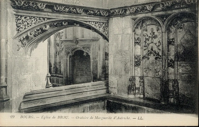 01 - CPA - Bourg - Eglise De Brou - Oratoire De Marguerite - Austria