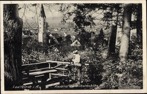 Ak Leutkirch im Allgäu Württemberg, Ausblick von der Wilhelmshöhe,... - 10571787