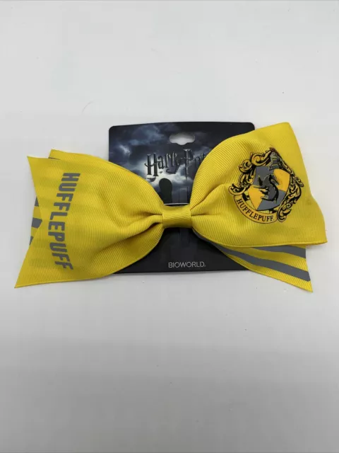 Harry Potter Hair Bow Clip Yellow Hufflepuff Hogwarts Wizard Costume Cosplay