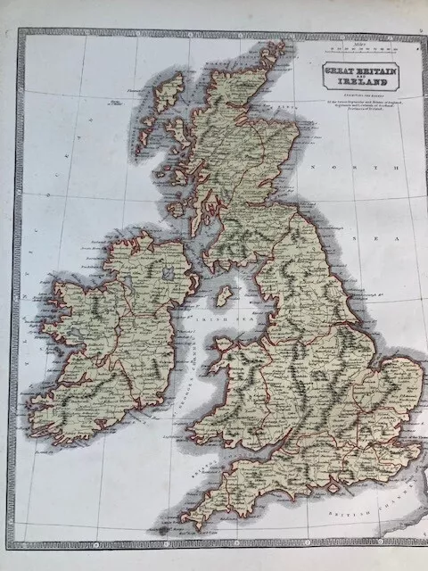 Antique Map -  Great Britain and Ireland - original 1863