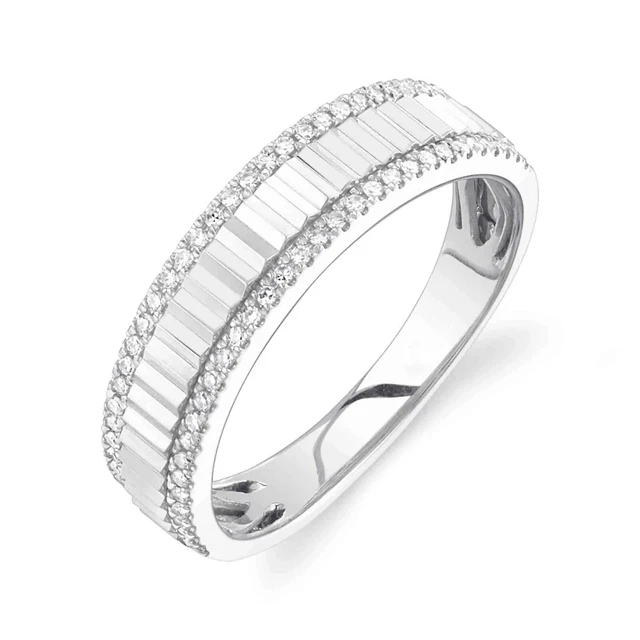 Bague Solitaire Diamant 0,41ct Or Rose 18k & Platine - Taille 54 - Style Art Nouveau Occasion