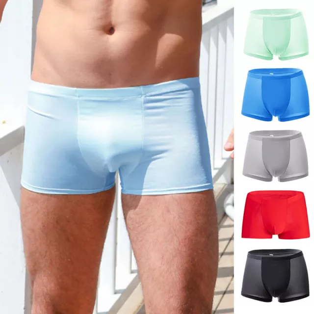 Boxer Sous-Vêtements Sexy Pour Homme Slip Short Respirant Avec Pochette R