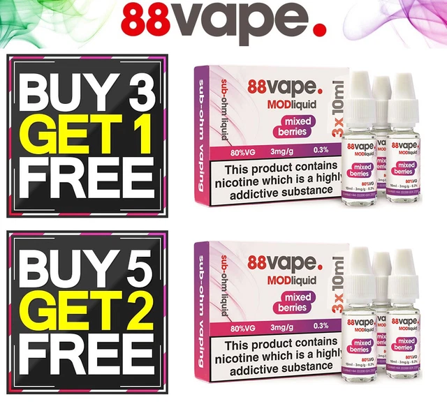 88VAPE 3X PACK Pre Filled Eliquid Clearomizer Capsules Nic Salt | 12 & 18mg  Vape 5.85 - PicClick UK