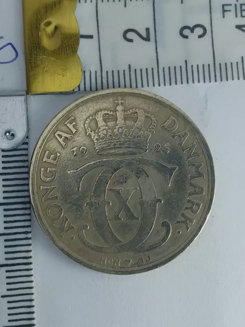 Denmark  2 Kroner Coin  1926. Vgc