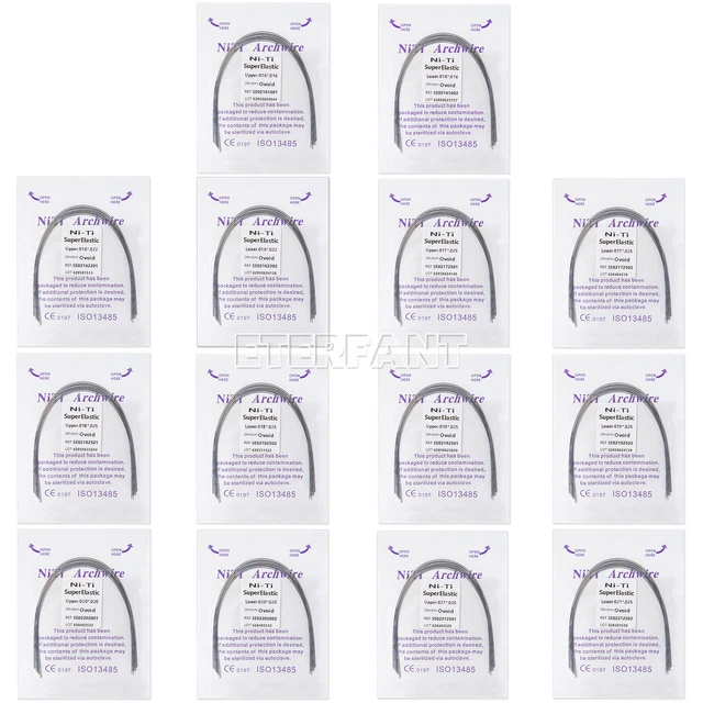 ETERFANT Dental Orthodontic Arch Wires Rectangular Super Elastic Niti Ovoid Form
