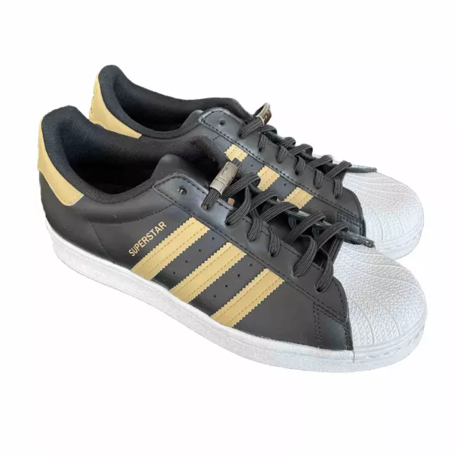 Adidas Originals Superstar Men’s Sneaker Athletic Shoe Black Gold Trainers M8