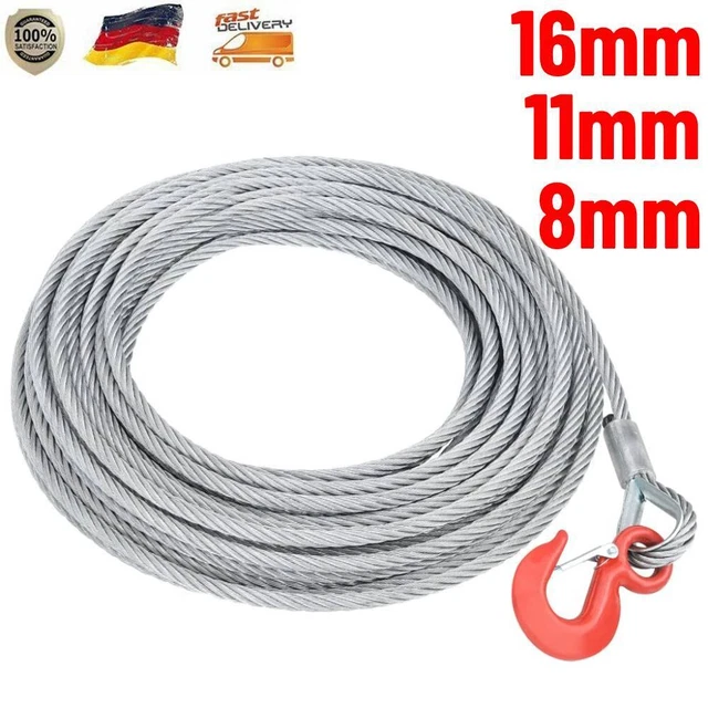 Drahtseilkabel Seil 20m 8mm 11mm 16mm Drahtseil Metall Kabel Winden Stahlseile