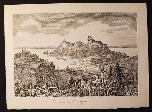 Gravure Originale Albert Decaris - Eau-forte 'Ève Et Le Serpent', Signée Et Numérotée - Style Art Déco