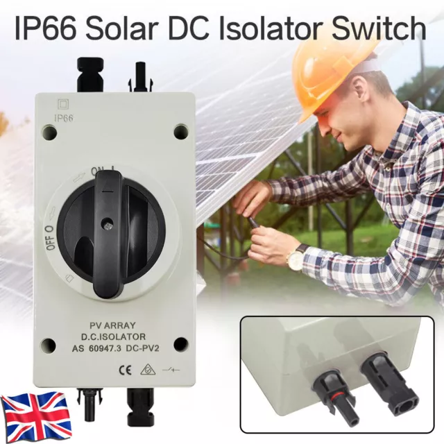 32A 4Pole 1200Vdc Ip66 Solar/Pv-True Dc Enclosed Rotary Isolator Uk