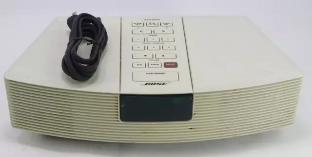 Bose Wave Radio AM/FM/AUX Alarm Clock Model AWR1-1W No Remote No Battery Cover