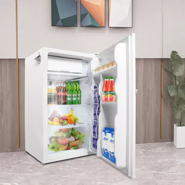 New 3.2 Cu. Ft. Compact Mini Fridge Two Door Refrigerators Freezer Dorm  Office