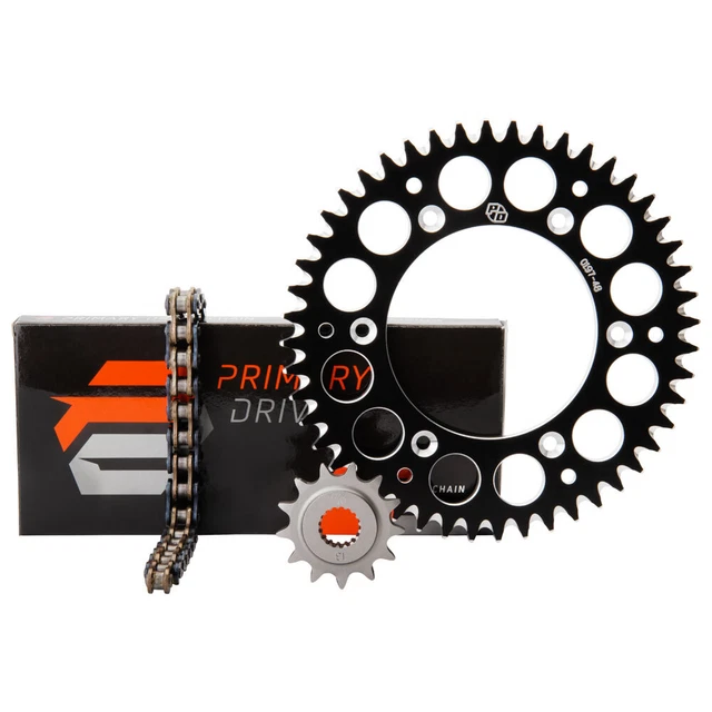 Primary Drive Alloy Sprocket O-Ring Chain Kit Black Fits KAWASAKI KX125 2003
