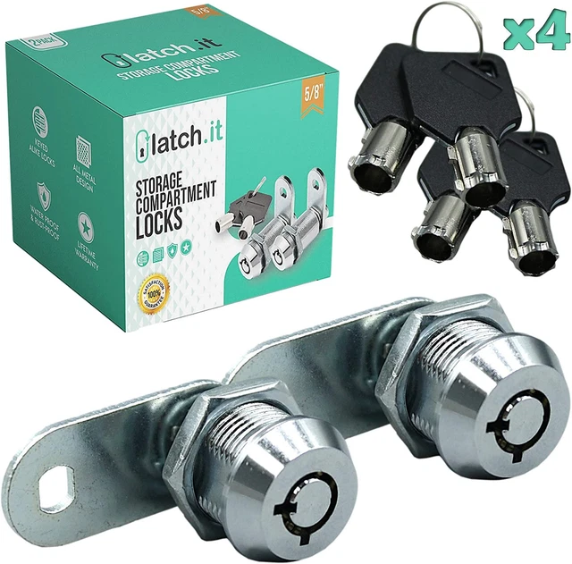 LATCH.IT 5/8” RV Storage Locks | 2-Pack RV Compartment Locks | Utility Cam Lock