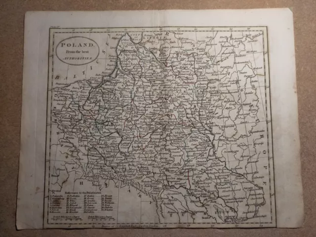 1805 Poland - Atlas to Guthrie's Geographical Grammar Antique Map 217yr