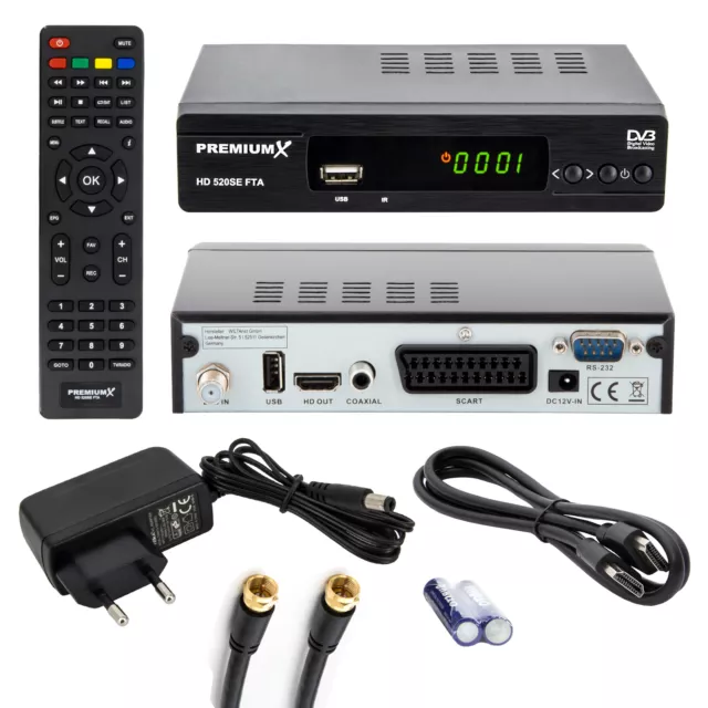 FullHD Digitaler TV SAT Receiver HDMI SCART USB HDTV DVB-S2 Satelliten Empfänger 3
